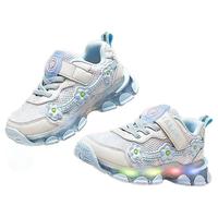 TARANIS 泰兰尼斯 闪灯鞋系列 儿童板鞋 T01X4C4977 蓝/白色 33码