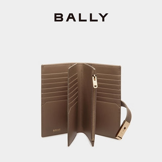 BALLY/巴利24秋冬LOCK ME深褐色牛皮革女士钱包6309213 深褐色 1