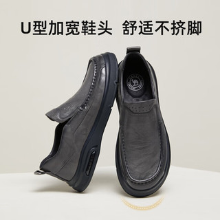 骆驼（CAMEL）软底正装休闲商务经典套脚爸爸皮鞋男 G14A155633