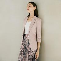 夏装职业西装外套女时尚七分袖显瘦通勤小西服