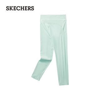 斯凯奇（Skechers）2024女童针织紧身长裤休闲弹力P224G056 浅水绿/02GQ XXL