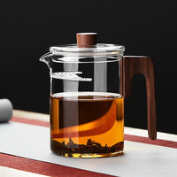 美斯尼 煮茶器玻璃煮茶壶养生壶泡茶壶木柄带过滤功夫茶具 木柄煮茶壶 800ml