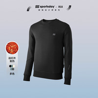 海澜之家（HLA）卫衣男秋季24运动sportsday远红外长袖男 黑色1M 190/104A 3XL181~196斤