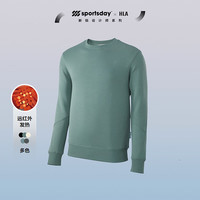 海澜之家（HLA）卫衣男秋季24运动sportsday远红外长袖男 绿灰7P 175/92A L137~150斤
