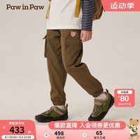 PawinPaw卡通小熊童装2024年秋冬男童梭织裤 Green绿色/40 110cm
