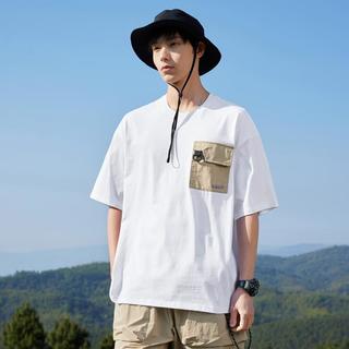 特步 XTEP【纯棉亲肤】短袖T恤男夏季透气针织衫宽松纯棉上衣百搭运动T恤