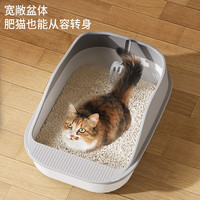 猫砂盆半封闭式幼猫盆猫沙盆防外溅宠物用品大号超大自动清理养猫