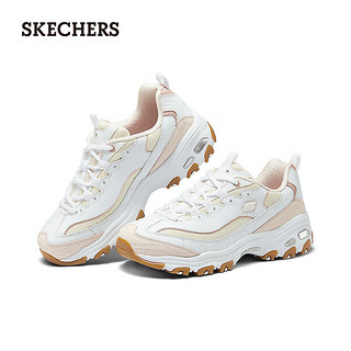 斯凯奇（Skechers）2024女舒适百搭老爹鞋休闲运动鞋150241 白色/浅粉红色/WLPK 38