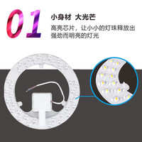 玳瑁led吸顶灯替换灯芯家用节能灯泡磁吸圆形灯条灯板灯珠48w