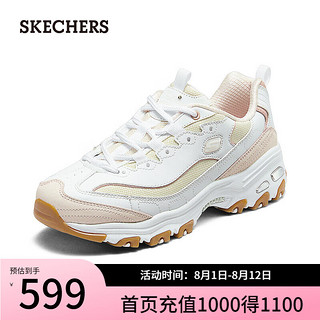 斯凯奇（Skechers）2024女舒适百搭老爹鞋休闲运动鞋150241 白色/浅粉红色/WLPK 39