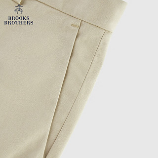 布克兄弟（BrooksBrothers）男士24早秋简约纯色垂坠休闲裤 B255-卡其色 30/32