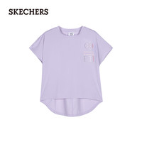 斯凯奇（Skechers）七夕情人节礼物2024夏季新品女童圆领无袖运动T恤P224G110
