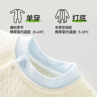 棉芹婴儿连体衣服纯棉秋冬季棉服加厚长袖保暖宝宝三层夹棉新生儿冬装