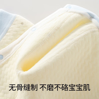 棉芹婴儿连体衣服纯棉秋冬季棉服加厚长袖保暖宝宝三层夹棉新生儿冬装