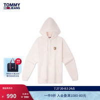 TOMMY JEANS24新款秋冬男装纯棉美式复古徽章刺绣连帽卫衣DM0DM19762