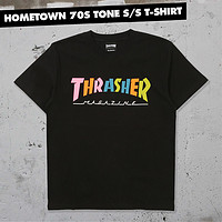 THRASHER JLP日版 男女款圆领短袖T恤 THRAMT142 黑 S