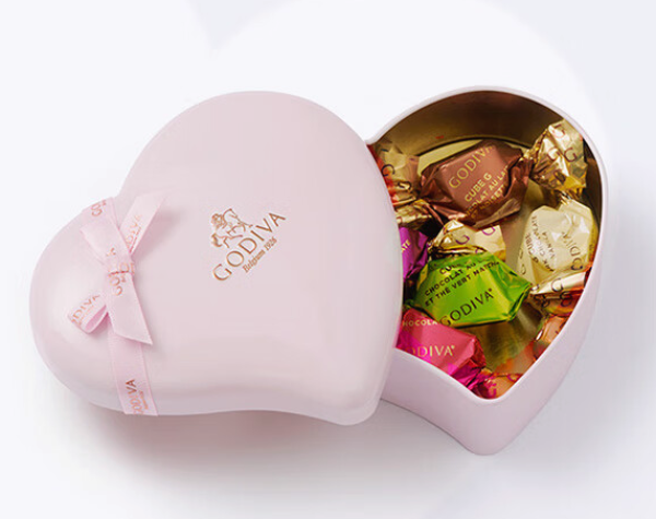 沉醉于爱的甜蜜:GODIVA 歌帝梵 粉色心形巧克力礼盒 6颗