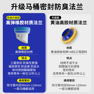 潜水艇马桶法兰密封圈防臭加厚防漏底座通用型通用坐便器配件大全