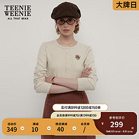 Teenie Weenie小熊2024秋休闲柔软舒适修身打底长袖T恤上衣女 燕麦色 155/XS