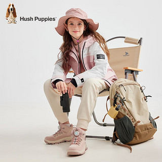 暇步士（Hush Puppies）童装女童2024冬季新款【轻防护】三防气凝胶保暖抑菌时尚甜美风衣