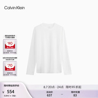 Calvin Klein Jeans24秋季新款男士休闲通勤ck浮雕字母净色打底长袖T恤J326899