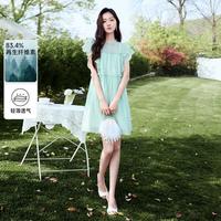 香影 X.YING【2024时尚夏新装】连衣裙女娃娃裙小飞袖薄荷曼波甜美仙女裙子