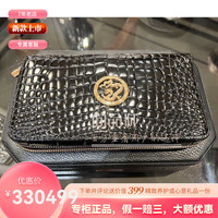 Stefano Ricci 24新款史蒂芬男士钱包黑色长款鳄鱼纹皮夹时尚新款 黑色/龙