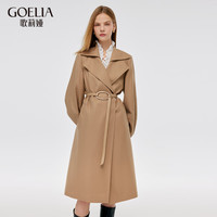 歌莉娅 GLORIA 秋季  灯笼袖精纺羊毛风衣  1C9L6L960 61Y浅驼 L