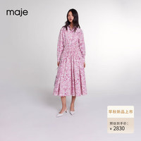 Maje2024早秋女装优雅时尚朱伊印花高腰长款半身裙MFPJU01307 双色 T36