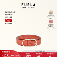 芙拉(FURLA)CAMELIA牛皮女士腰带 肉桂色 80cm