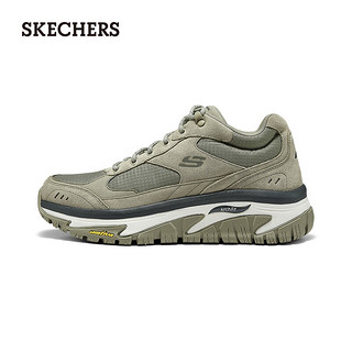 斯凯奇（Skechers）男士户外登山鞋舒适休闲复古配色237334C 棕褐色/TAN 39