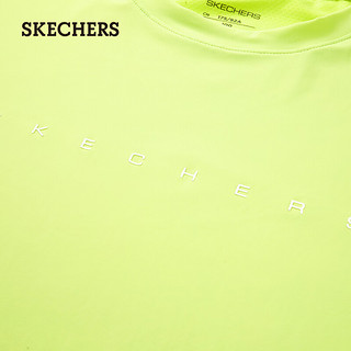 斯凯奇（Skechers）夏季短袖t恤字母印花圆领百搭衫P224M047 淡黄绿色/03Z2 XL