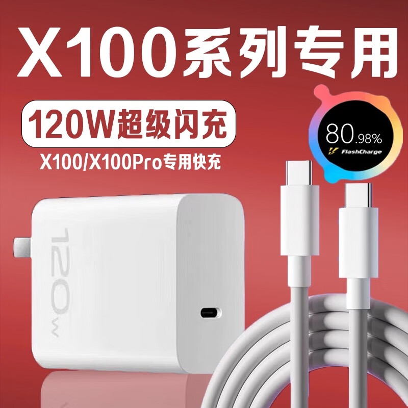  碧侠 120W超级闪充 手机充电器套装+双C口充电线  双Type-C口 线充套装 120W