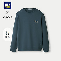 海澜之家（HLA）卫衣男秋季24山不在高系列圆领长袖男 中蓝3E 190/108A 4XL197~212斤