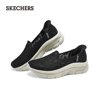 斯凯奇（Skechers）女鞋夏季闪穿鞋slip ins系列休闲鞋一脚蹬健步鞋15 黑色/BLK 36