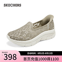 斯凯奇（Skechers）女鞋夏季闪穿鞋slip ins系列休闲鞋一脚蹬健步鞋15 灰褐色/TPE 35.5