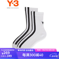 Y-3【运动季】y3 STRP SOCK休闲裤袜男女同款透气短袜子51-IZ3172 白色 S  22-24