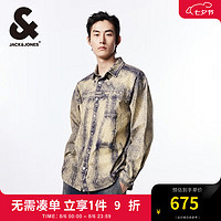 杰克·琼斯（JACK&JONES）秋季潮酷百搭舒适印花翻领上衣休闲宽松牛仔衬衫男224362003 C42 浅牛仔蓝 C42 浅牛仔蓝 175/96A/M