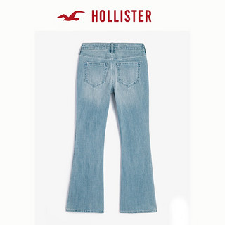 HOLLISTER24秋季美式辣妹浅色宽松喇叭牛仔裤 女 KI355-4326 靛蓝色 160/60A 00标准版