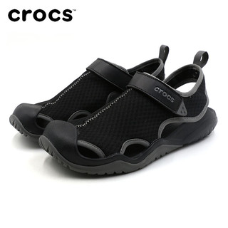 卡骆驰（crocs）激浪男鞋网面透气户外凉拖拖鞋沙滩鞋凉鞋 205289-001 M