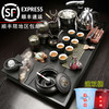 整块乌金石茶盘功夫茶具套装家用整套自动上水雾化流水泡茶台客厅