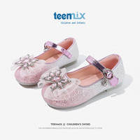 天美意(TEENMIX)天美意儿童水晶公主凉鞋2024新款春秋爱莎小女孩单鞋宝宝女童皮鞋