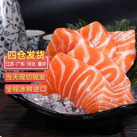 皇丞名肴 三文鱼挪威冰鲜刺身精选肥美中段品鲜生一点心新鲜到家大西洋鲑鱼 肥美中段净肉400g