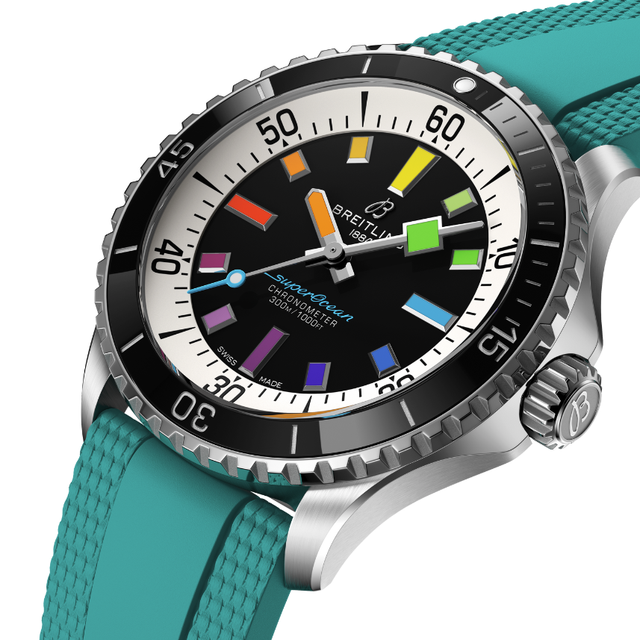 BREITLING 百年灵彩虹圈超级海洋系列42毫米自动上链腕表A17375211B2S2