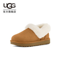 UGG 女士时尚舒适茸茸毛圈口平底休闲便鞋毛单鞋乐福鞋 1119002