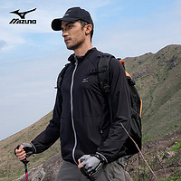 美津浓（MIZUNO）防晒衣男士外套皮肤衣防晒服冰丝遮阳户外夹克 黑色 5XL