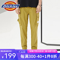 dickies 休闲裤男 多口袋修身直筒工装裤 DK010167 青苔绿 34