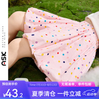 ASK JUNIOR 女童波点满印纯棉短裤