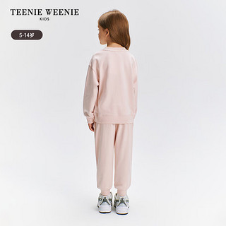 Teenie Weenie Kids小熊童装24秋季款女童时尚百搭束脚运动裤卫裤