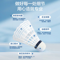 羽毛球耐用尼龙塑料胶球专业耐打王6只装3室内外防风比赛训练